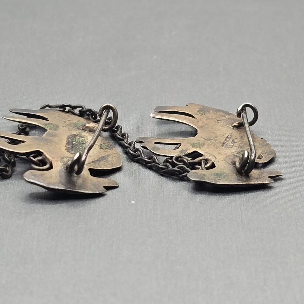 VTG Los Castillo Silver Donkey Brooch 3" Partial 2 Mule Pin Mexico - Picture 11 of 13